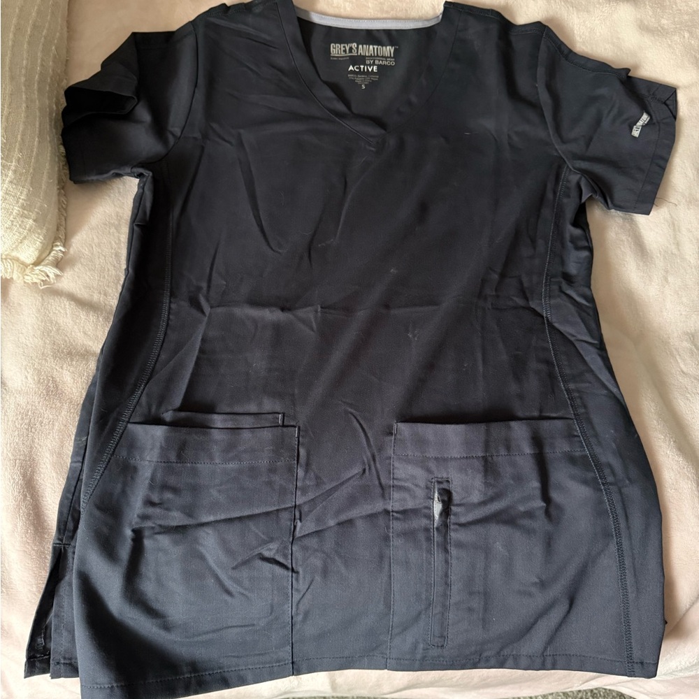 Grey's Anatomy Charcoal Scrub Top